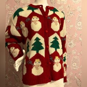 Vintage I. Magnin hand knit cardigan/sweater
